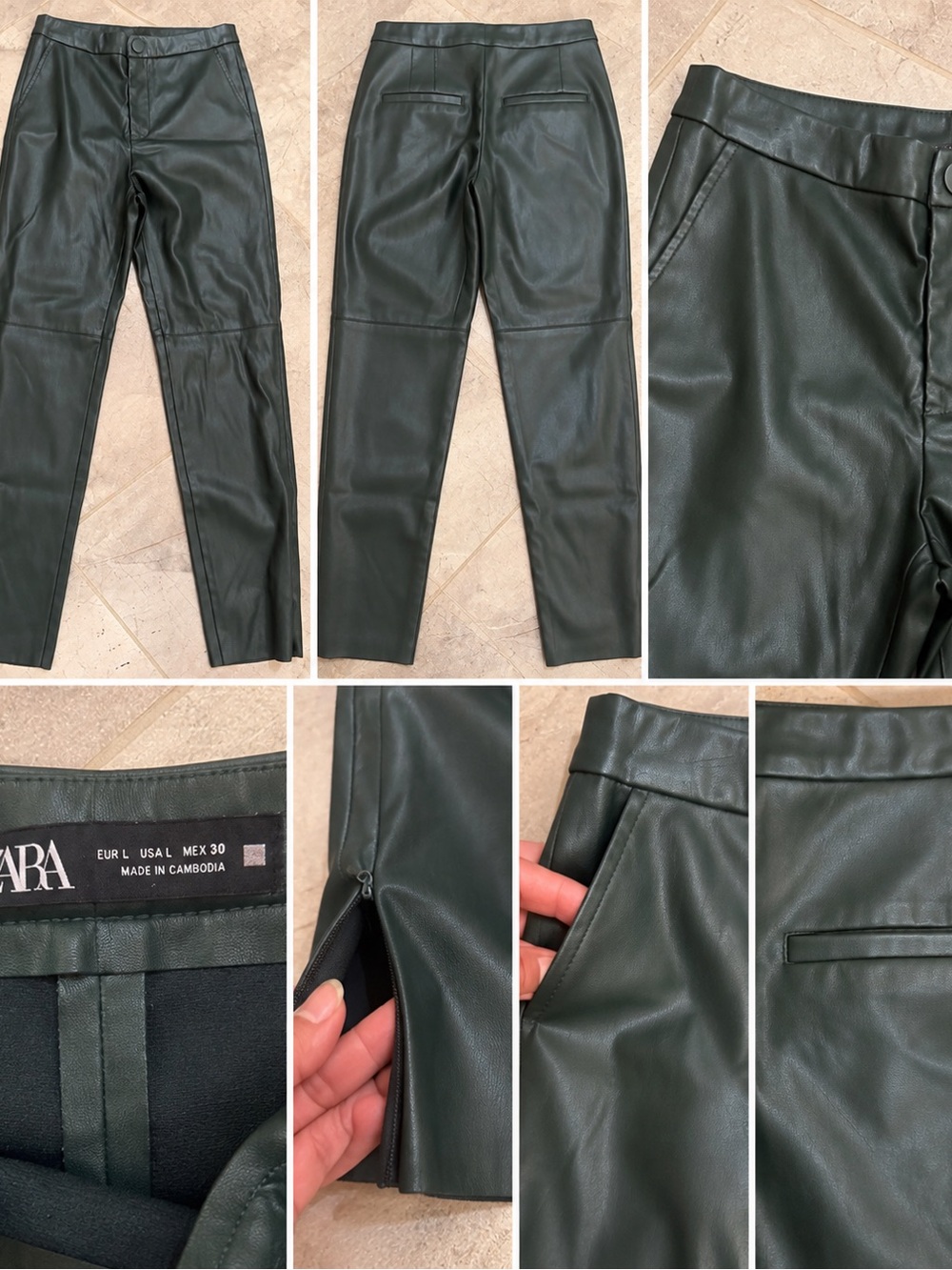 Zara Faux Leather Pants